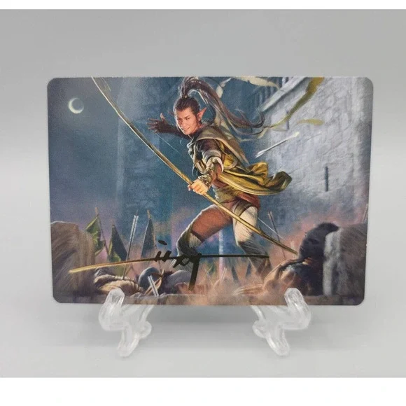 Wizards Of The Coast | Toys | Mtg Lotr Legolas Counter Of Kills Art Card  Gold Stamped Signature Magic | Poshmark